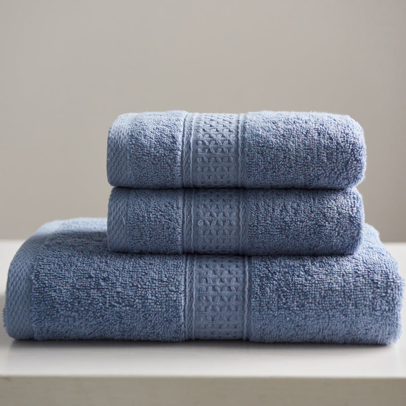 Minimalist Square Cotton Bath Towel Set