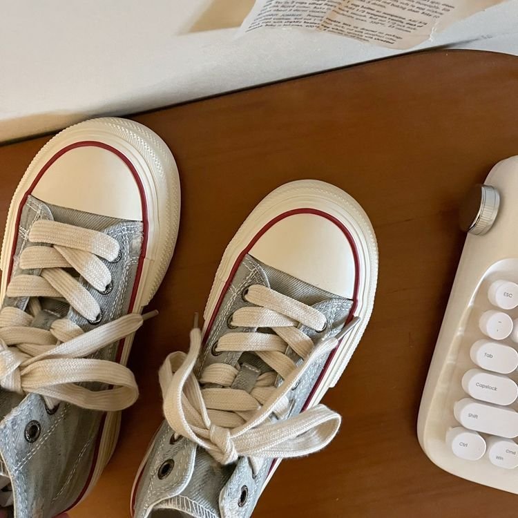 High-Top Lace-Up Casual Shoes