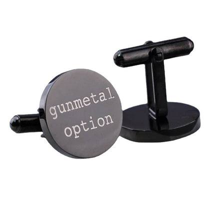 High-grade Suit Cufflinks Engraved Name Pattern