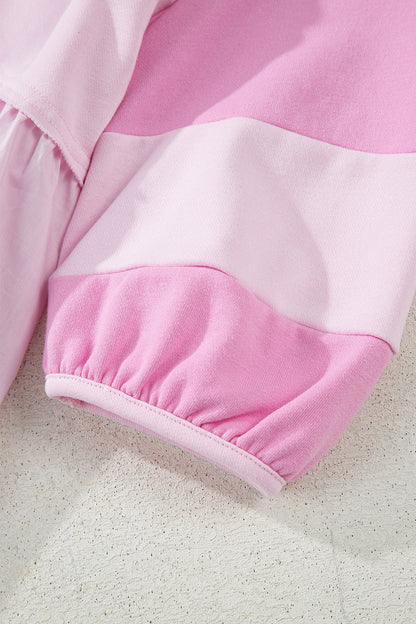 Raw Seam Colorblock Patchwork Button Polo Dress