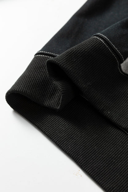 Colorblock Crewneck Henley Sweatshirt
