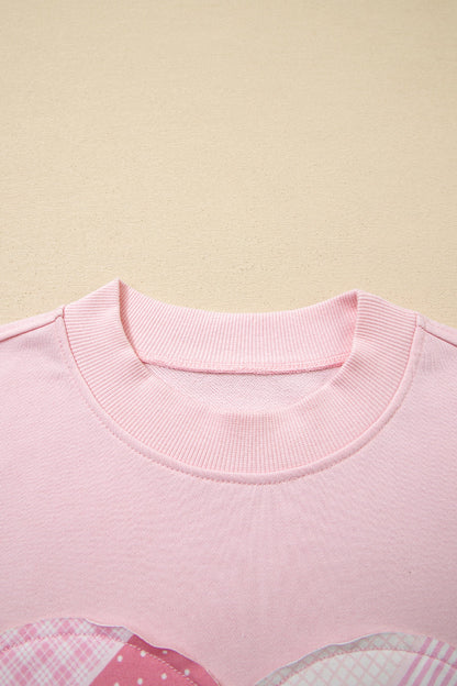 Sweetheart Patchwork Oversize Sweatshirt