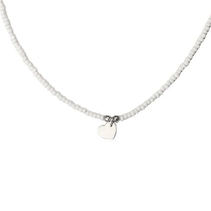 Beaded Heart Choker