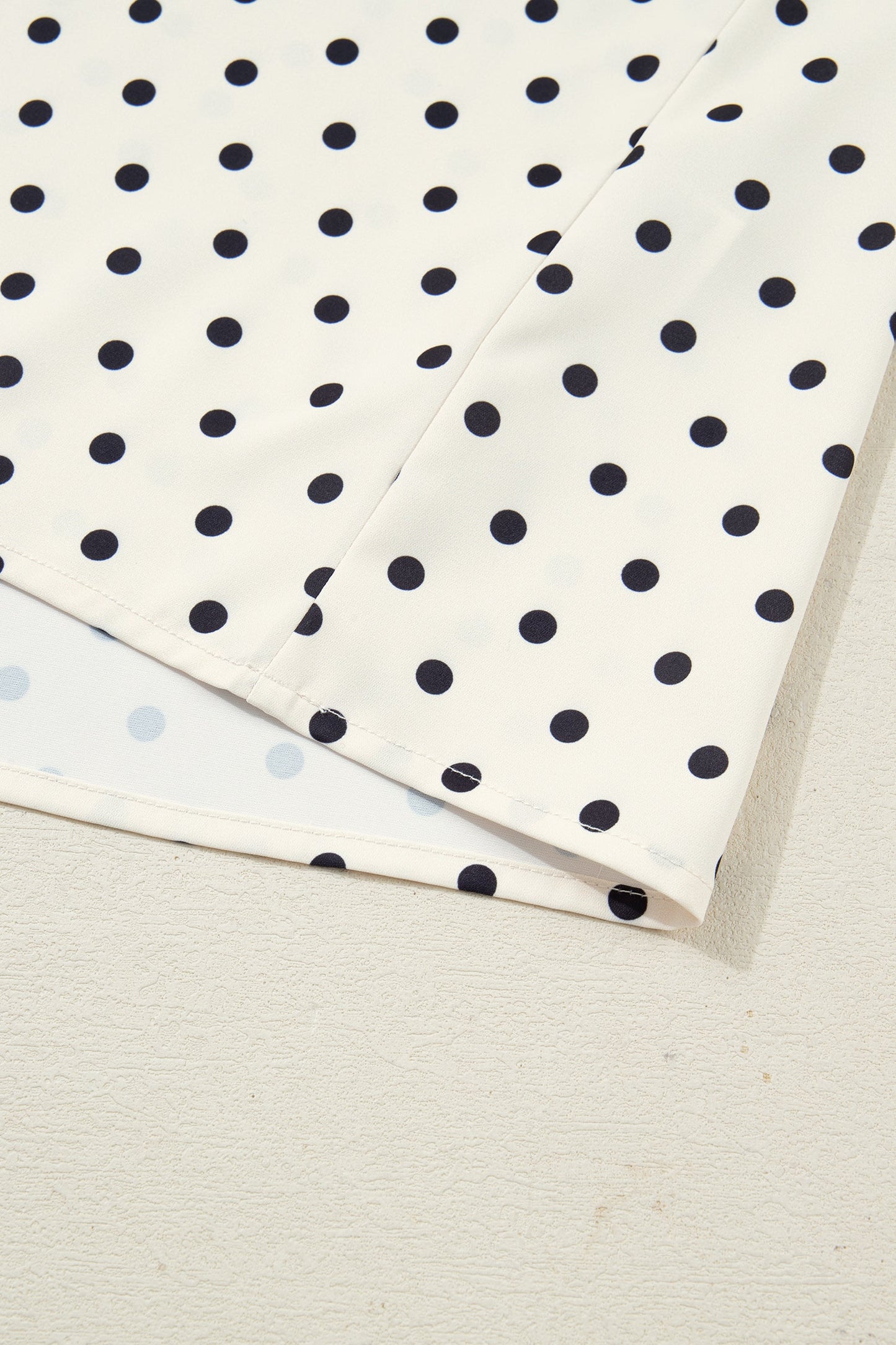 Plus Size Polka Dot Lace V-Neck Top