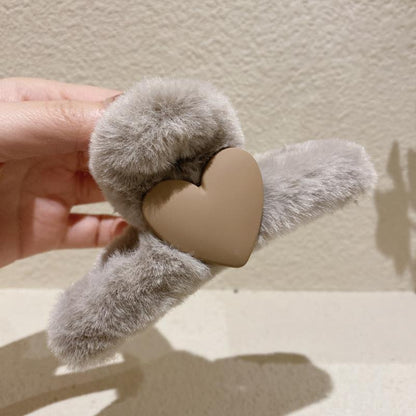 Korea Dongdaemun Love Plush Grab Clip