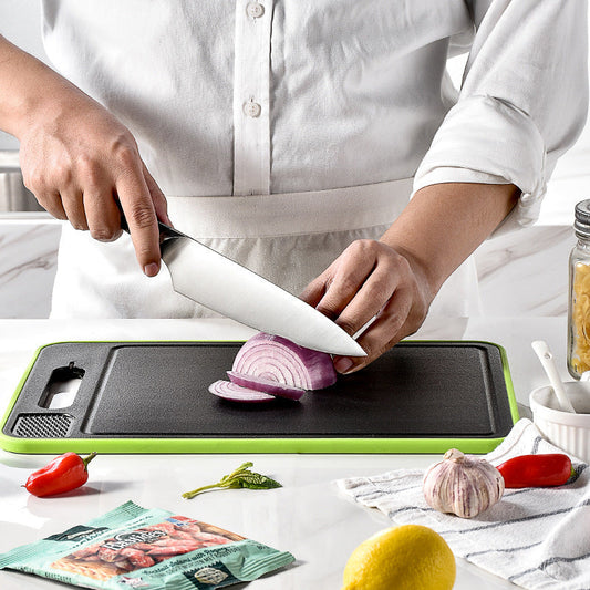 Double-Sided Cutting Board with Knife Sharpener