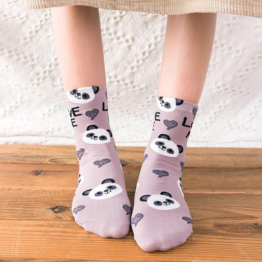 Preppy Style Wholesale Cotton Letter Animal Trendy Socks