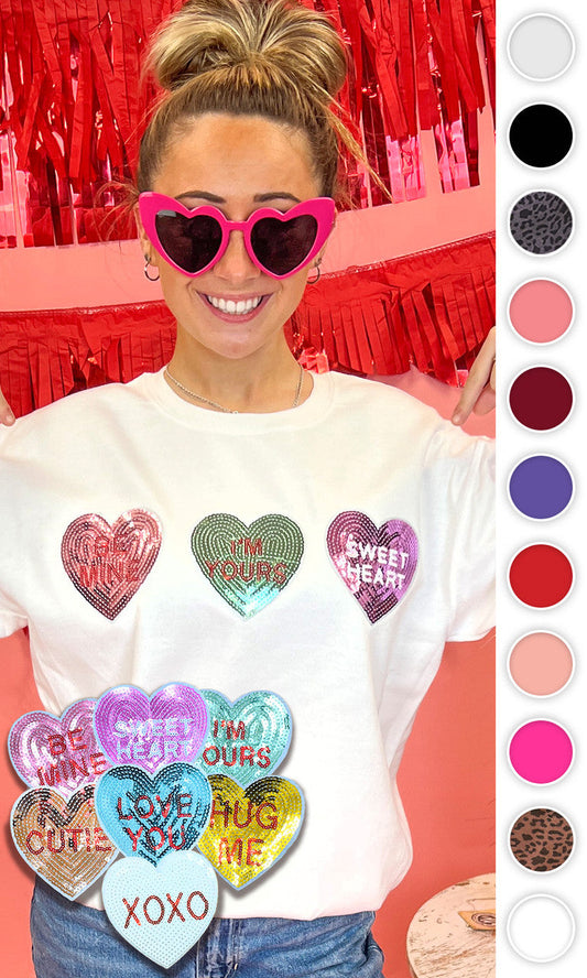 Sparkle Conversation Heart Sweatshirt
