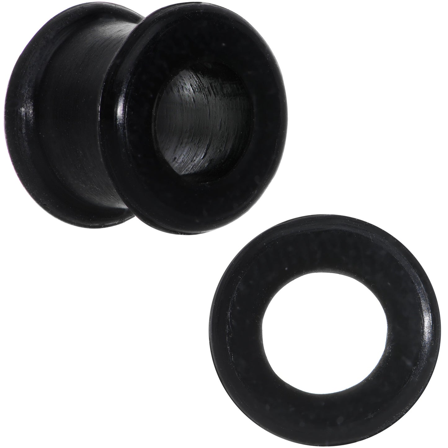 00G Flexible Black Silicone Double Flare Tunnel Plug Set