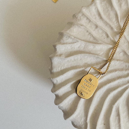 Bloom Affirmation Necklace- Gold