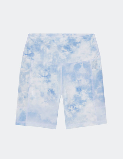 Blue Tie-Dye Biker Short