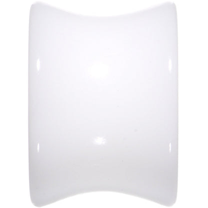 1/2 White Acrylic Saddle Plug Set