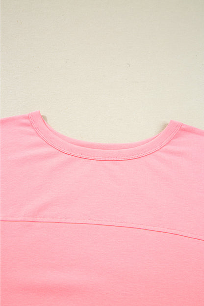 Floral Colorblock Patchwork 3/4 Sleeve Top