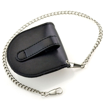 New Black 181 Retro Denim Leather Pocket Watch