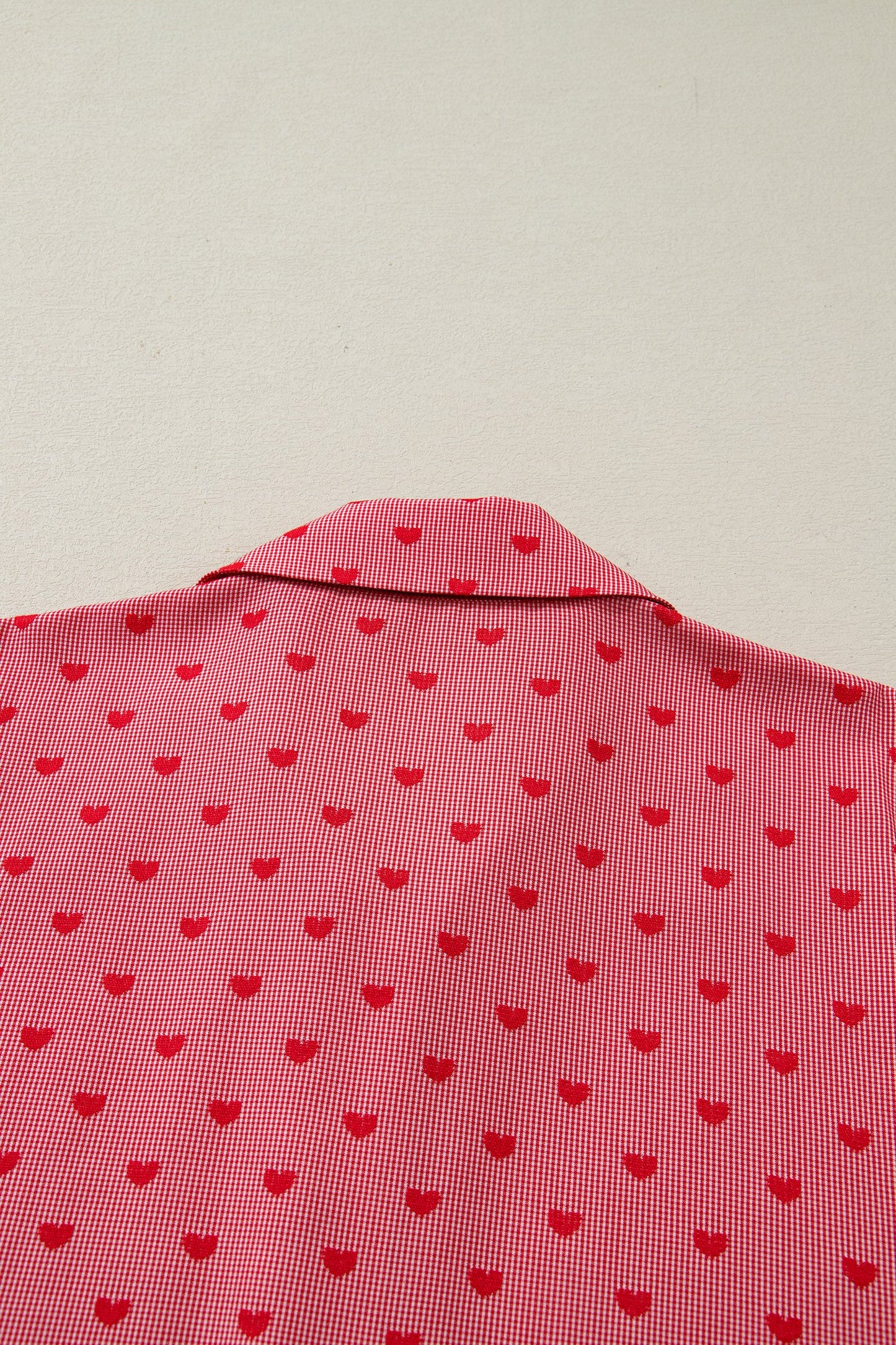 Valentine Heart Shape Loose Half Sleeve Shirt