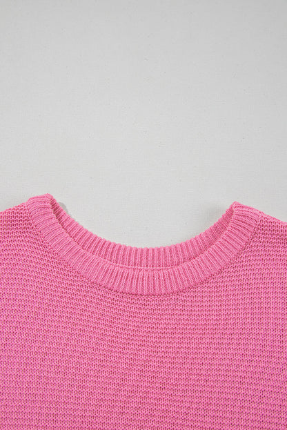 Solid Side Slit Sweater Tee