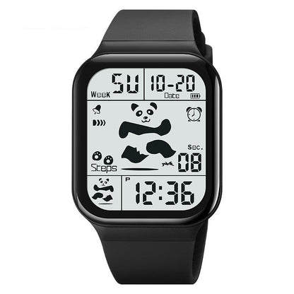Square Polychrome Panda Sports Watch