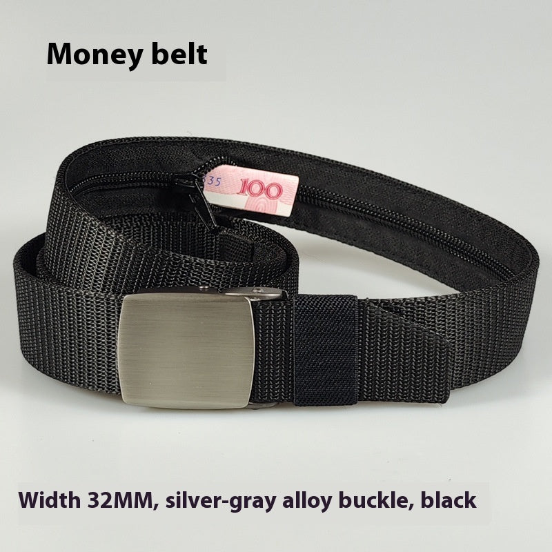 Black Nylon Women's Outdoor Security Belt