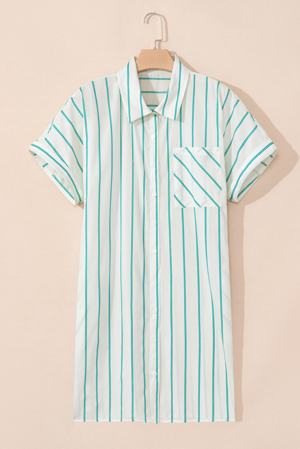 Plus Size Stripe St. Patrick's Day Button-Front Dress