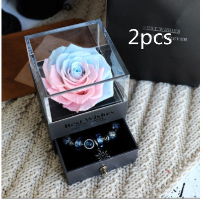Eternal Rose Jewelry Box for Gifts
