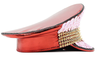 Pink Sequin Women's Wedding Cap