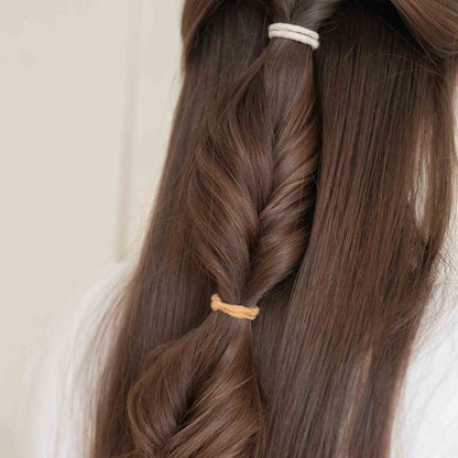 Plastic-free Round Hair Ties - Mini 12-pack - Golden Fibres