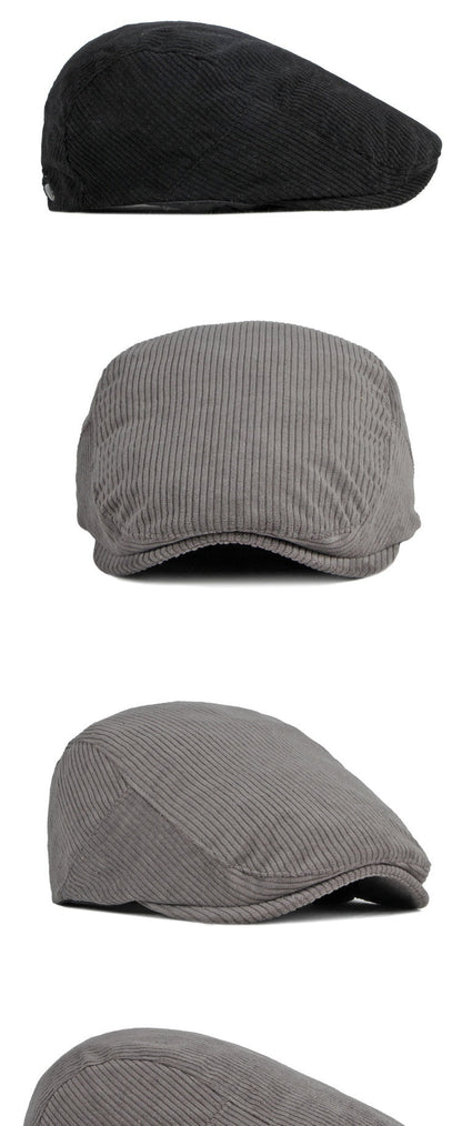 Corduroy British Retro Forward Beret Children