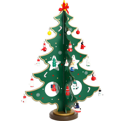 Creative Wood Christmas Tree Desktop Decoration