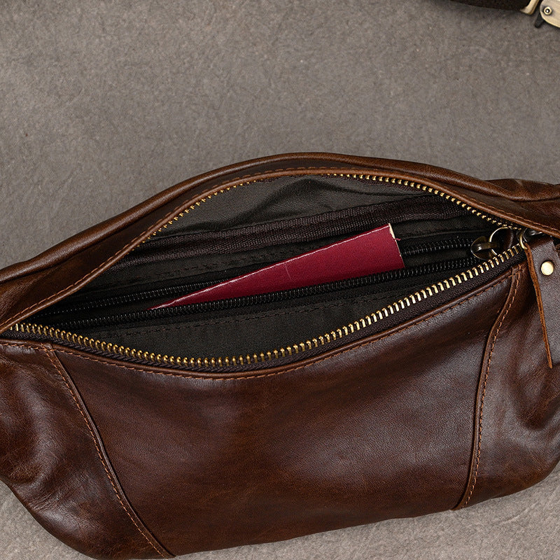 Leather Phone Messenger Bag Men's Fashion