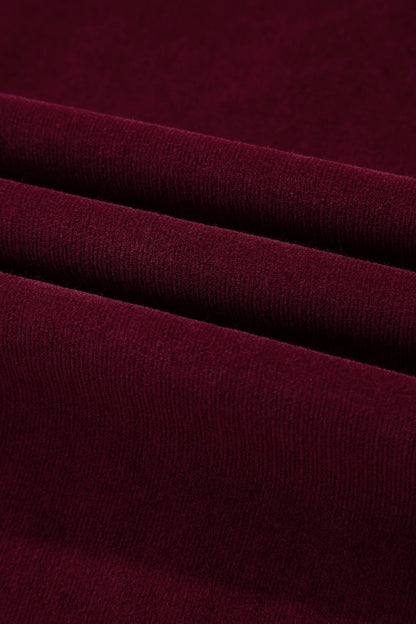 Solid Corduroy High Waist Wide Leg Pants