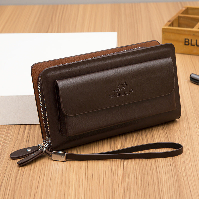 Men's Double Zip Business Clutch