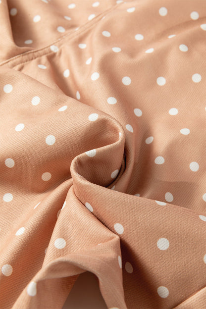 Polka Dot Drawstring Wide-Leg Pants