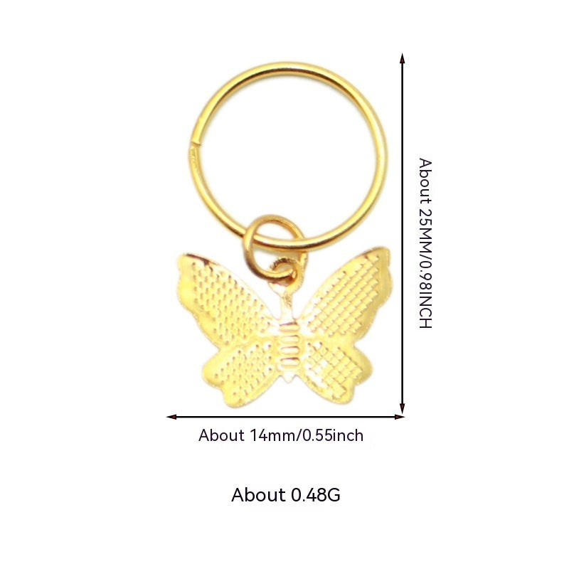 XINGX Lightning Shell Hair Ring with Small Pendant