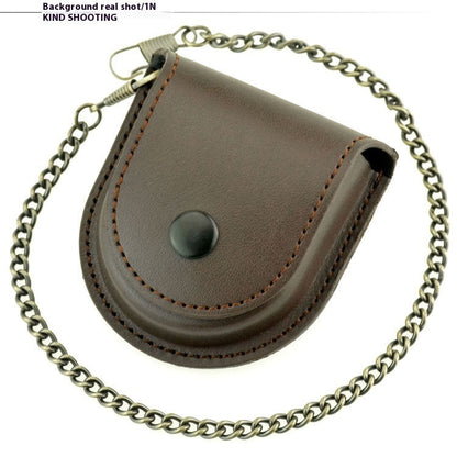 New Black 181 Retro Denim Leather Pocket Watch