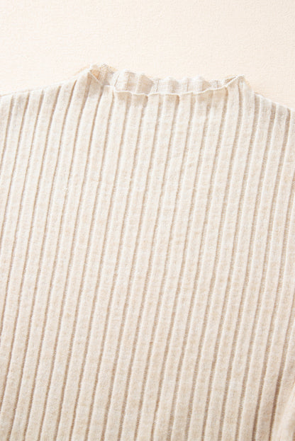Leopard Patchwork Ribbed Knit Belted Dress