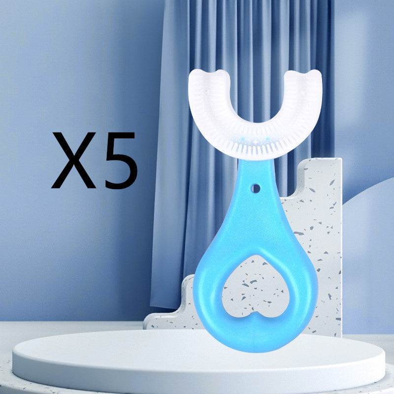 Children's U-shaped Soft Rubber Toothbrush