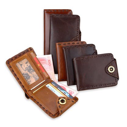 Vintage Men's Long Cowhide Wallet