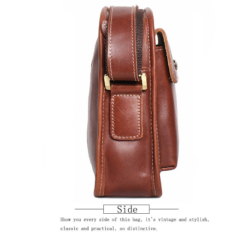Men's Casual Cowhide Shoulder Bag