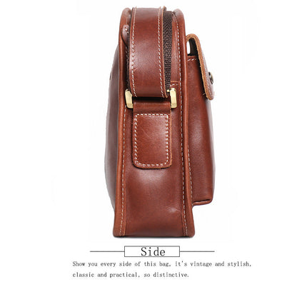 Men's Casual Cowhide Shoulder Bag