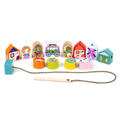 Wise Elk/Cubika Wooden Lacing Toy - Fairytale