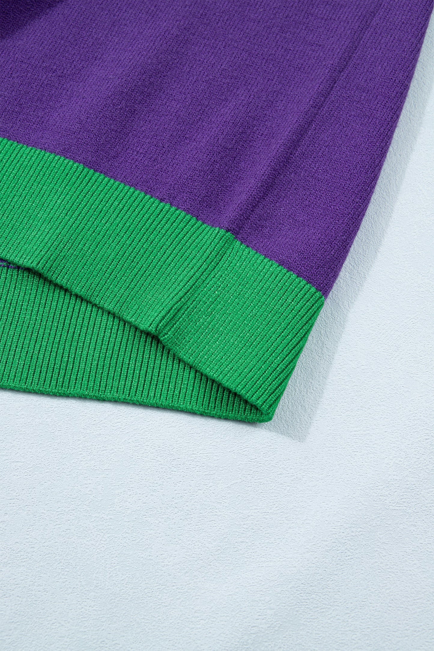 Mardi Gras Tinsel Graphic Short Sleeve Sweater