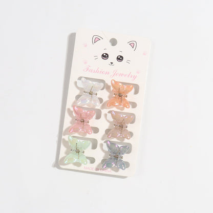 Korean Style Mini Claw Clip 6 Cards Jelly Color Barrettes