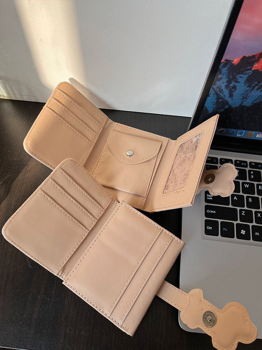 Floral Dachshund Three-fold Wallet Large Capacity