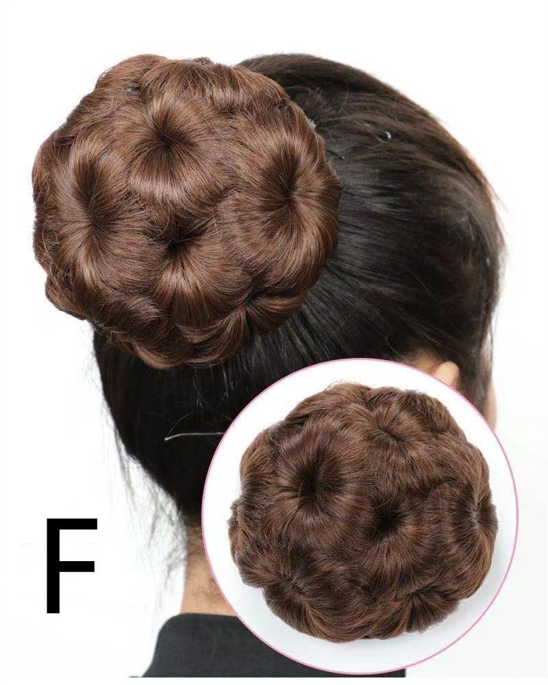 High Temp Silk Hair Bun Flower Ball Head Costume Plate