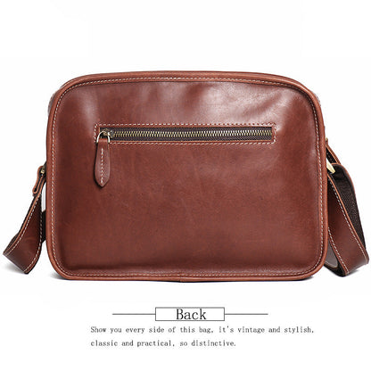 Men's Casual Cowhide Shoulder Bag
