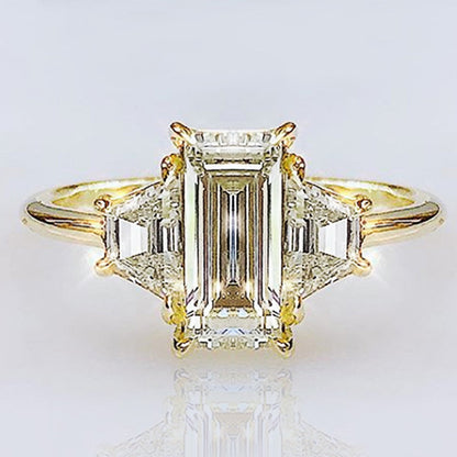 Square Zircon Wedding Ring