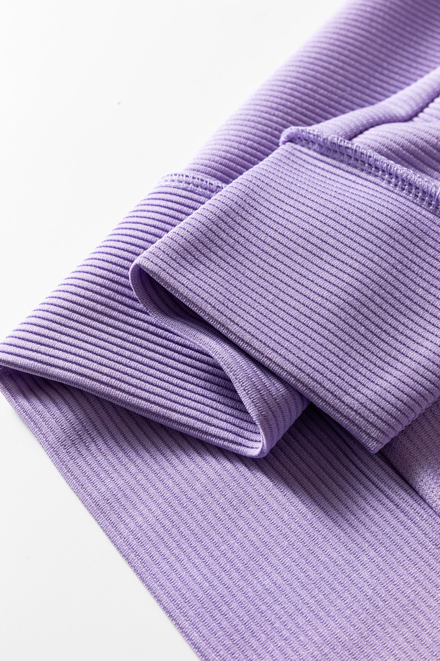 Horizontal Ribbed Exposed Seam Pullover