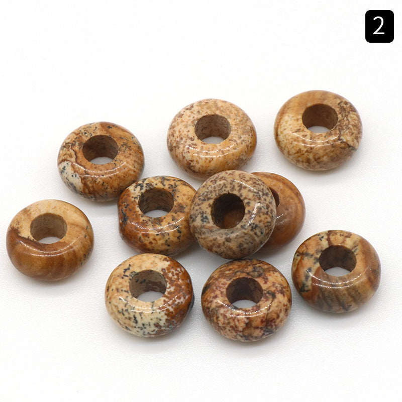 Large Hole Crystal Agate Jade Abacus Beads