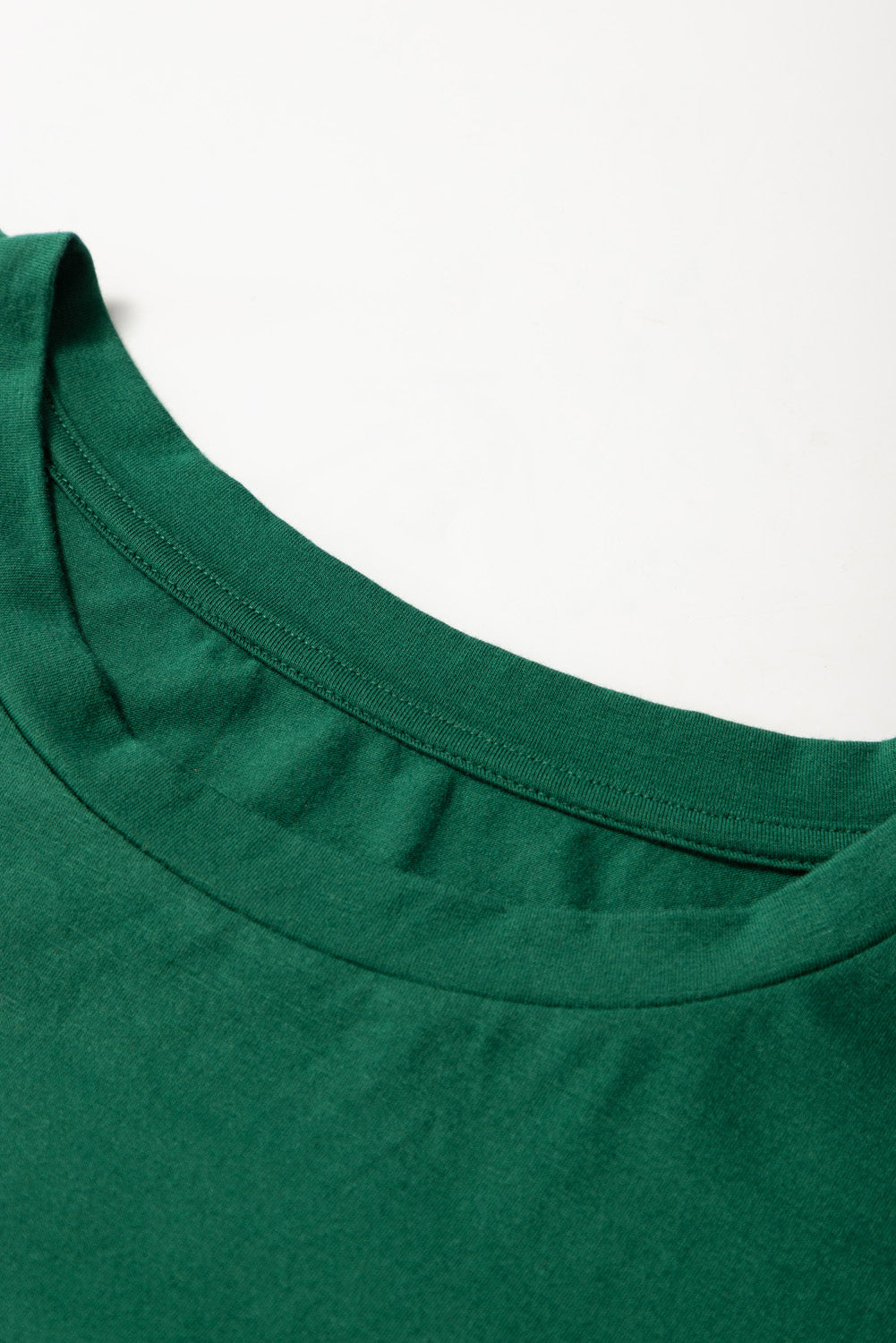 Plus Size Round Neck Roll Sleeve T-shirt