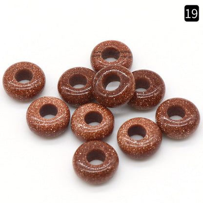 Large Hole Crystal Agate Jade Abacus Beads